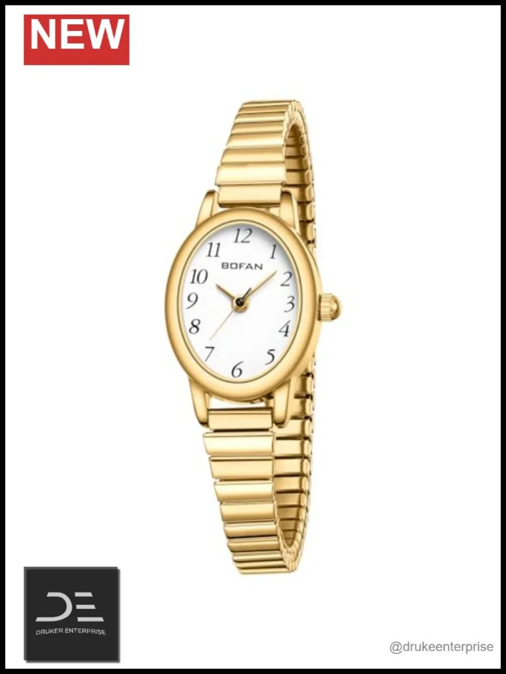 Small Quartz Wrist Watch with Stainless Steel Expansion Band